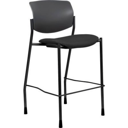 LORELL ¬Æ Fabric Seat Contemporary Stool - Black LLR83119